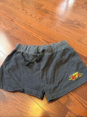 UoGuelph Women's Charcoal Drawstring Shorts with Embroidered Gryphon